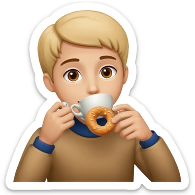 Simit içen çay sticker