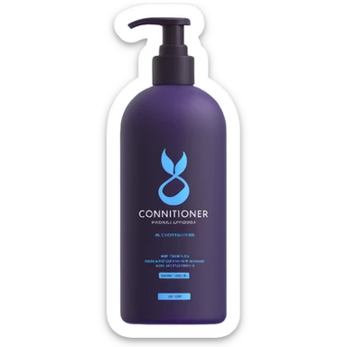 A bottle of conditioner sticker