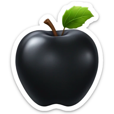 Black apple sticker