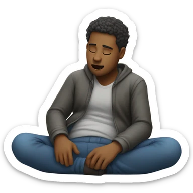 person with tummy ache sticker