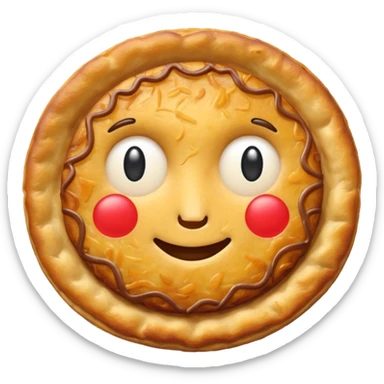 emoji of a Swiss rösti, round, golden and crispy without face sticker