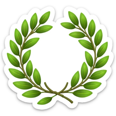 Laurel wreath sticker