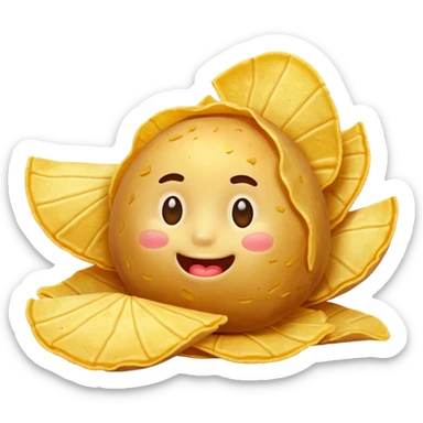 potato chips with mouth closed sticker