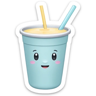 Un baso Stanley celeste pastel sticker