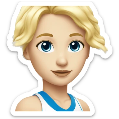 Un blond au yeux bleu avec le maillot de Paris  sticker