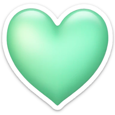 little pastel green heart sticker