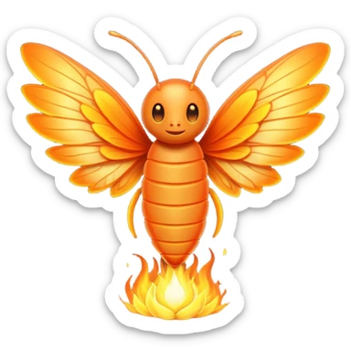 Firefly on fire sticker