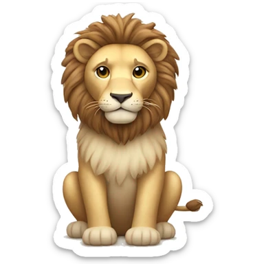 whole body of lion in jellycat style sticker