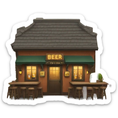 Outside beer pub sticker