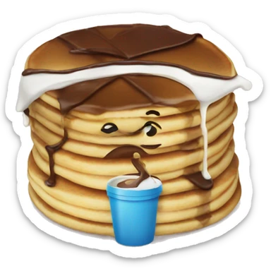 Pancakes with chocolate  sticker
