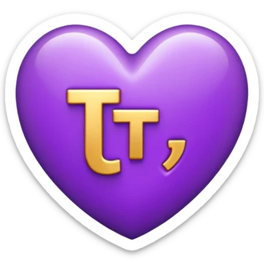 The Letter “T” inside a Purple Heart sticker