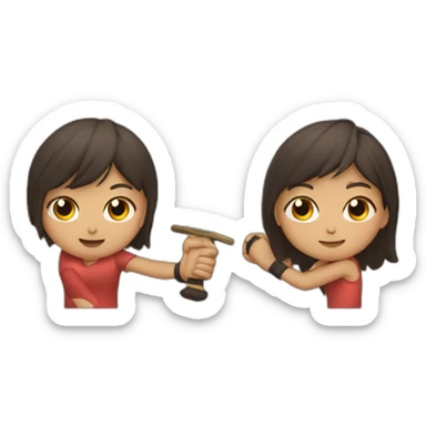 fighting siblings and one trying to split them up sticker