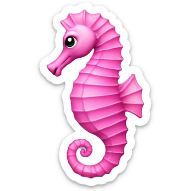 Pink Seahorse sticker
