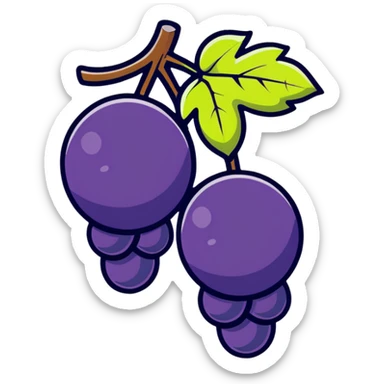 a single grape sticker