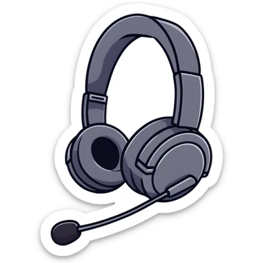 Gaming headset with microphone sticker