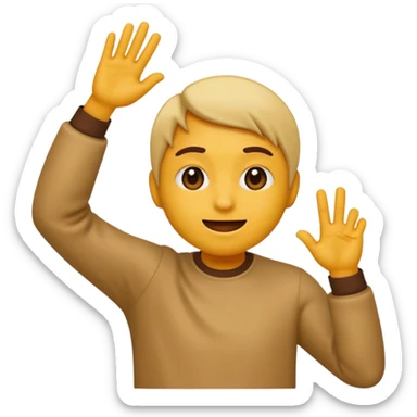 Emoji doing a 🙂‍↕️ and a dab at the same time sticker