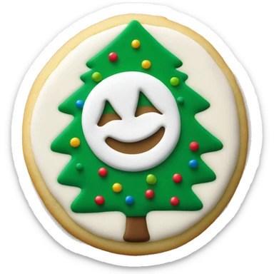 One round Pillsbury Christmas sugar cookie with a green Christmas tree in the middle  sticker
