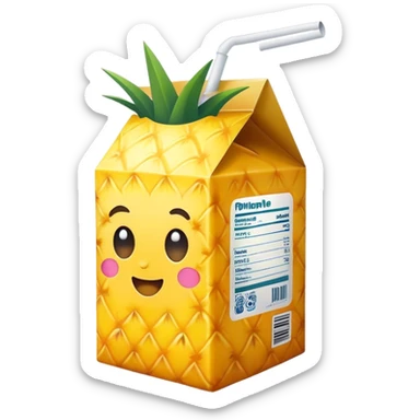 pineapple juice carton sticker