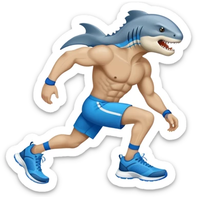 Ocean predator sporting blue athletic footwear sticker