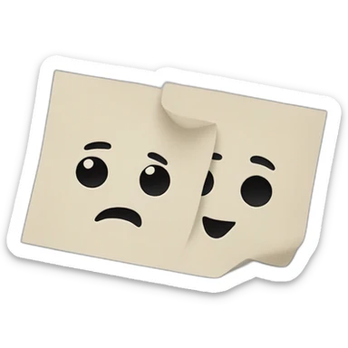 two pieces of paper sticker