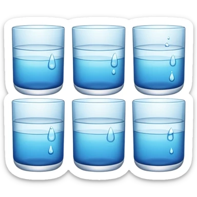 Use a series of frames showing the glass gradually filling with water sticker