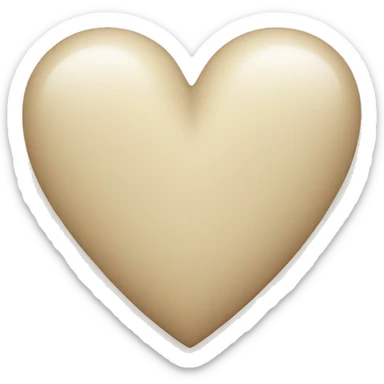 herz in beige sticker