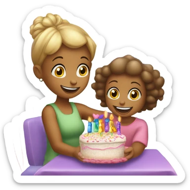 Thank you mommy for lil sister , birthday  sticker