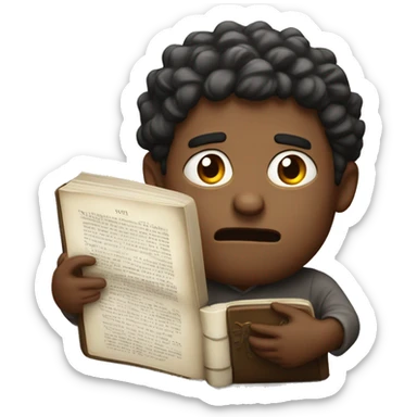 Man with bible looking scared sticker