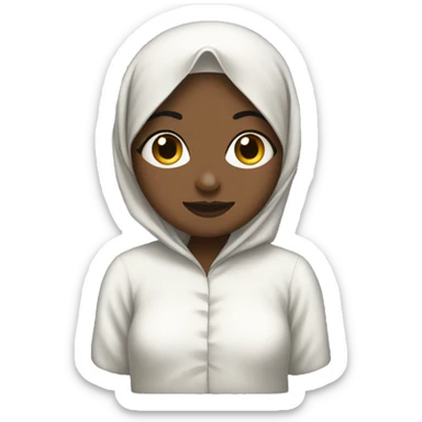 Black hijabi in pyjamas sticker
