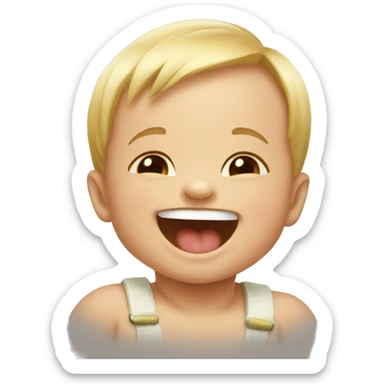 baby laughing sticker