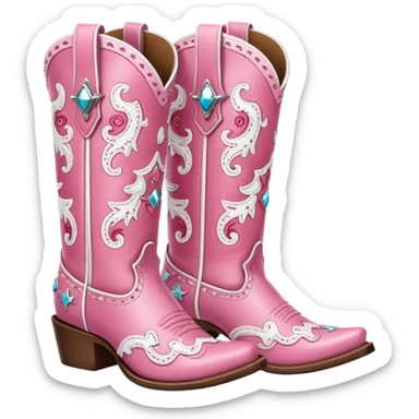 cowgirl boots cute a tiny bit of red on it NO TEAL a little girlie sticker