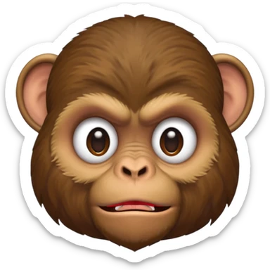 Grumpy monkey sticker