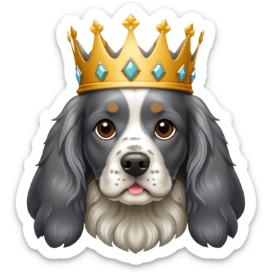 dark grey merle english cocker spaniel lord sticker