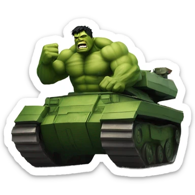 Hulk levantando un tanque sticker