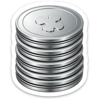 a stack of three coinsa stack of two coins sticker