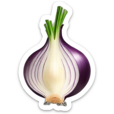Onion chopping onion sticker