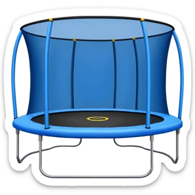 trampoline with safety net sticker
