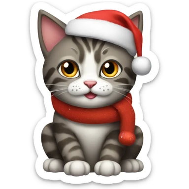 Christmas Cat sticker