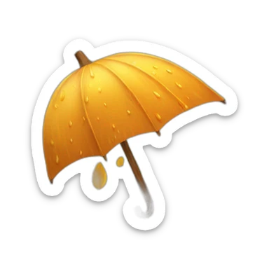 Rain autumn sticker