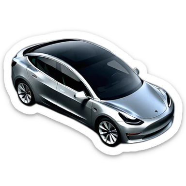 Tesla model 3 gray sticker
