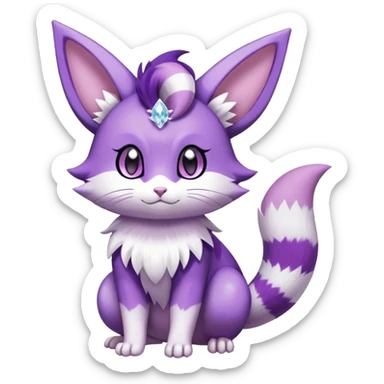 Shiny Furret-Purrloin-Espeon-Hybrid (Full body) sticker