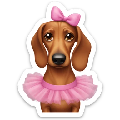 Wiener dog in a tutu sticker