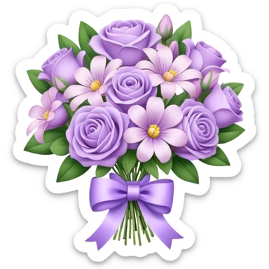 Pastel purple bouqet sticker