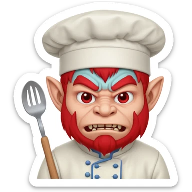 troll the red chef sticker