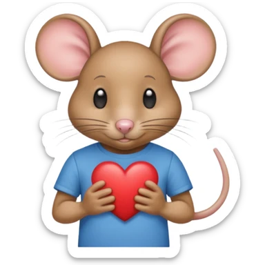 Una ratita con camiseta que ponga R15 y que mande un corazón sticker