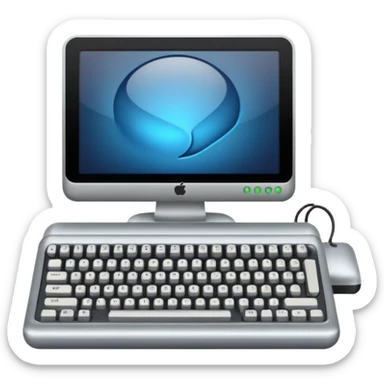 Computer evolution sticker