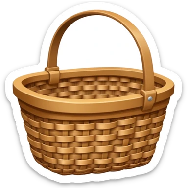empty wicker basket sticker