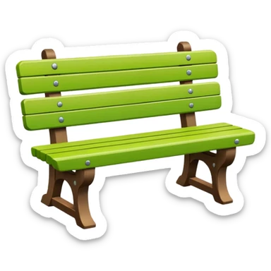 public park bench with strong Wi-Fi signal above, vibrant colors sticker