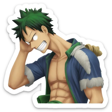 luffy with zoro sticker