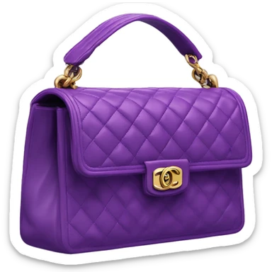 Una borsa chanel viola sticker